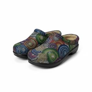 Alegria Kay Kayla Bullseye Clogs Womens 6-6.5‎ US 36 Eur Work Slip On Colorful